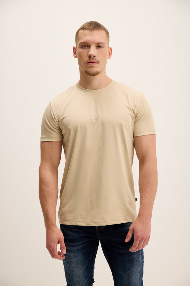 Tailored Crew T-Shirt - Beige