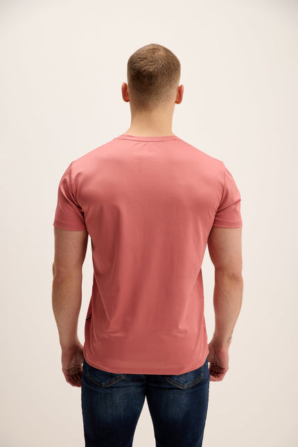 Men's Tailored Crew T-Shirt - Pink | Ron Tomson