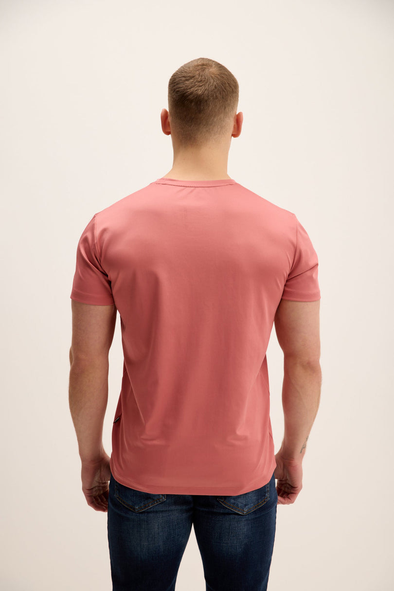 Men's Tailored Crew T-Shirt - Pink | Ron Tomson