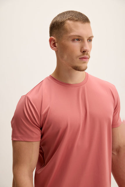 Men's Tailored Crew T-Shirt - Pink | Ron Tomson
