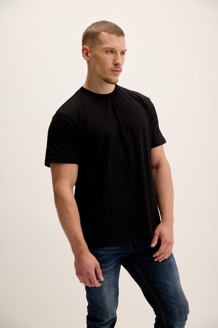 Men's Lightweight Cotton T-Shirt - Black | Ron Tomson