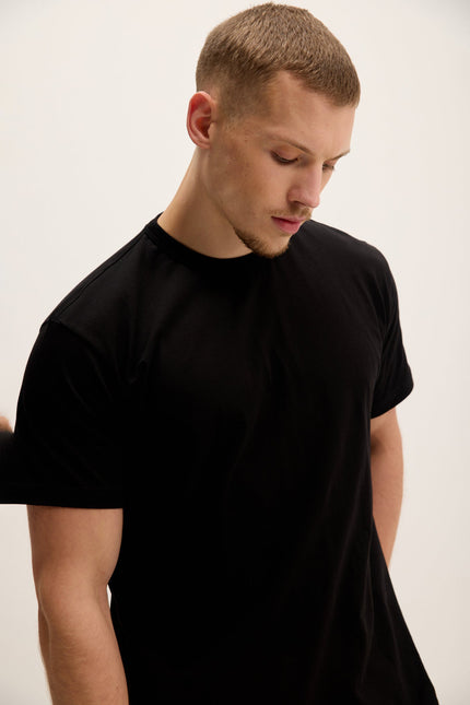 Men's Lightweight Cotton T-Shirt - Black | Ron Tomson