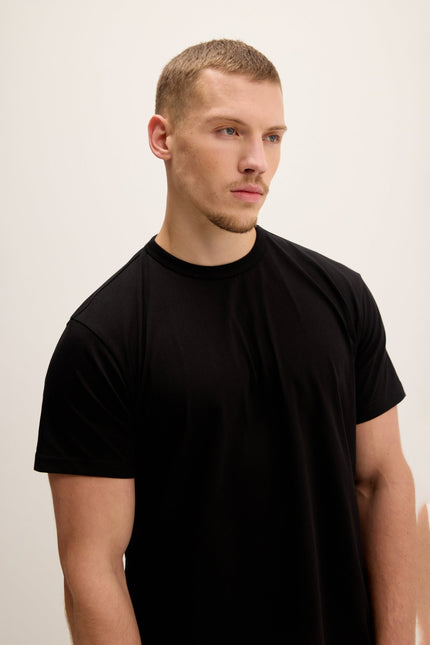 Men's Lightweight Cotton T-Shirt - Black | Ron Tomson