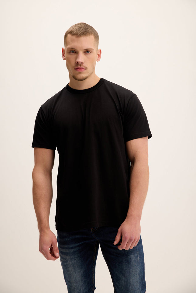 Lightweight Cotton Crew T-Shirt - Black
