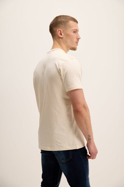 Men's Lightweight Cotton T-Shirt - Beige | Ron Tomson