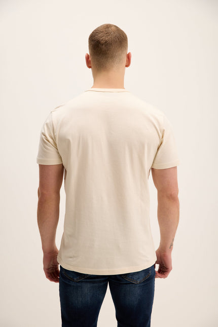 Men's Lightweight Cotton T-Shirt - Beige | Ron Tomson