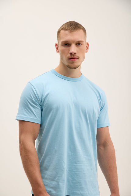 Men's Lightweight Cotton T-Shirt - Blue | Ron Tomson
