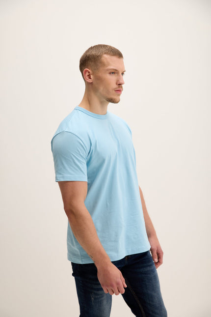 Men's Lightweight Cotton T-Shirt - Blue | Ron Tomson