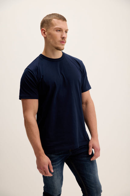 Men's Lightweight Cotton T-Shirt - Navy | Ron Tomson