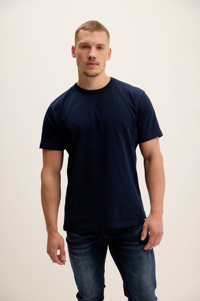 Men's Lightweight Cotton T-Shirt - Navy | Ron Tomson