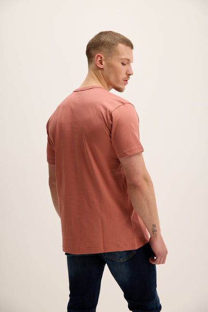 Men's Lightweight Cotton T-Shirt - Rose | Ron Tomson