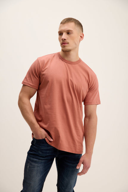 Men's Lightweight Cotton T-Shirt - Rose | Ron Tomson