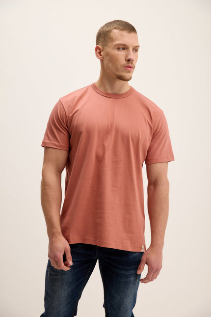 Men's Lightweight Cotton T-Shirt - Rose | Ron Tomson