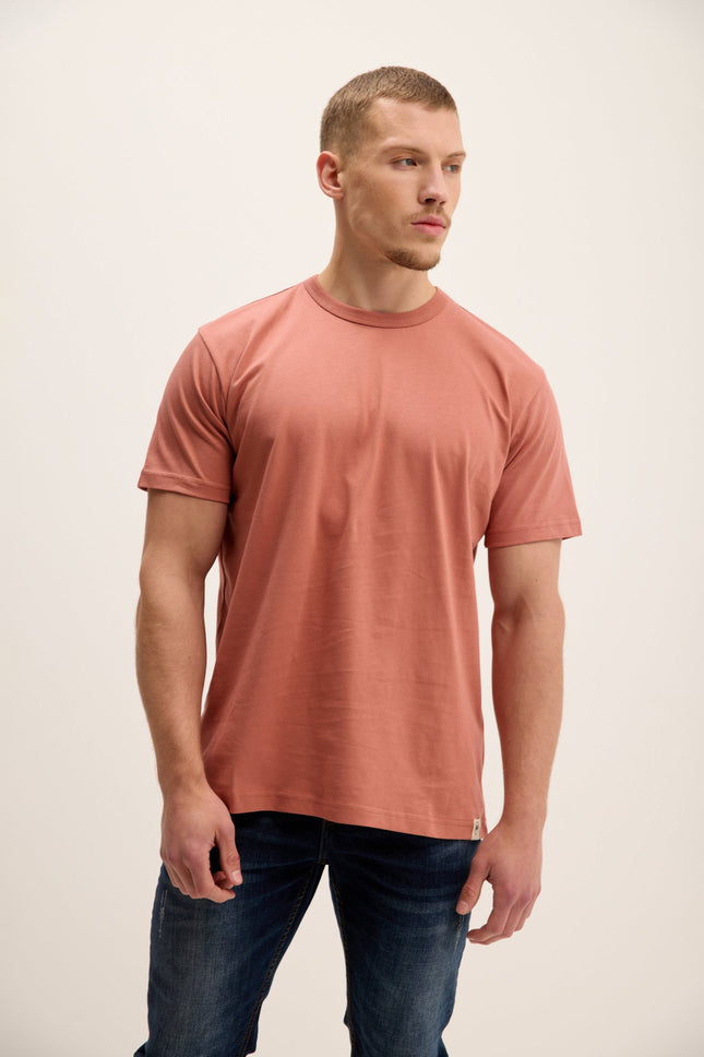 Men's Lightweight Cotton T-Shirt - Rose | Ron Tomson