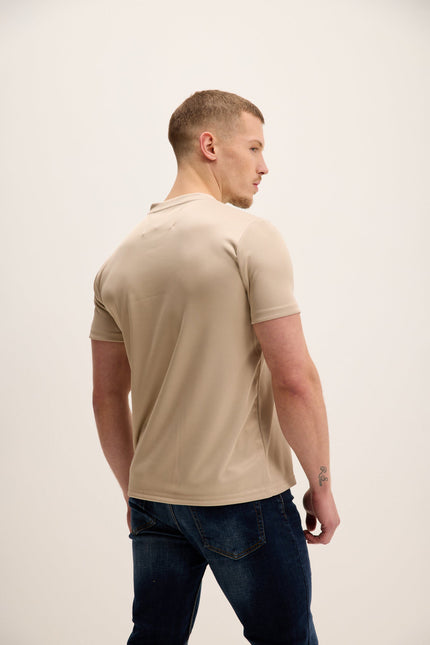 Men's Tailored Crew T-Shirt - Beige | Ron Tomson
