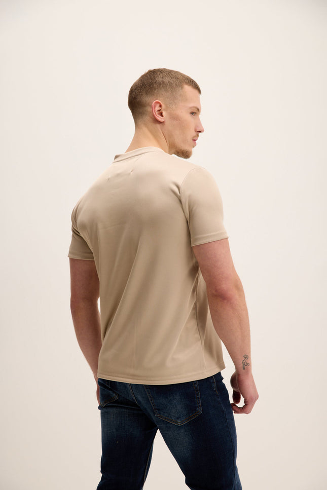 Tailored Crew T-Shirt - Beige