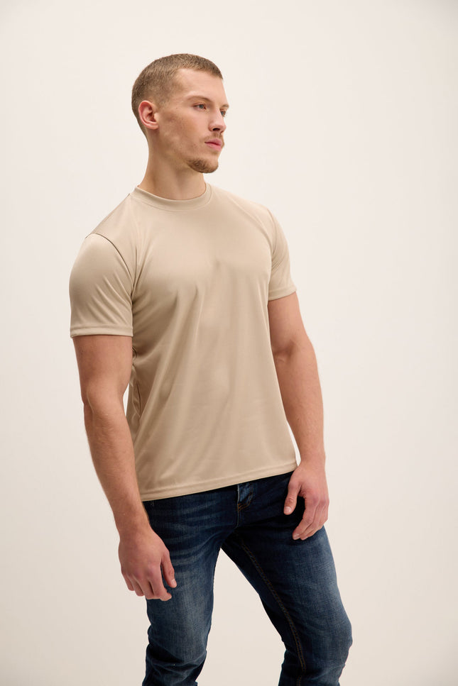 Tailored Crew T-Shirt - Beige