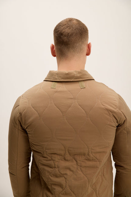 Men's Quilted Field Jacket - Stone | Ron Tomson