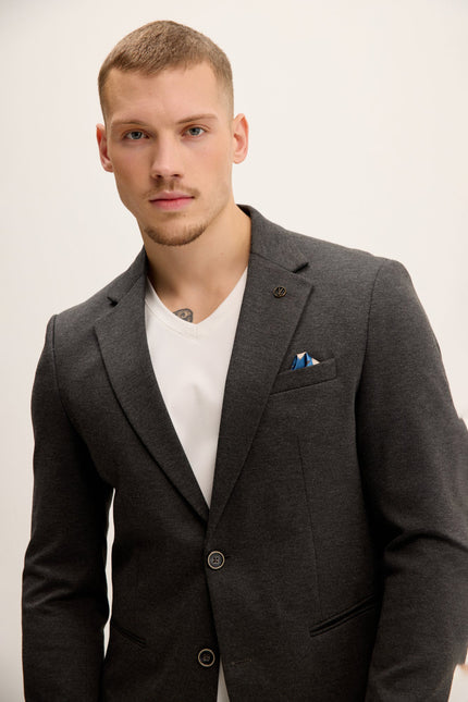 Men's Classic Fit Blazer - Anthracite | Ron Tomson