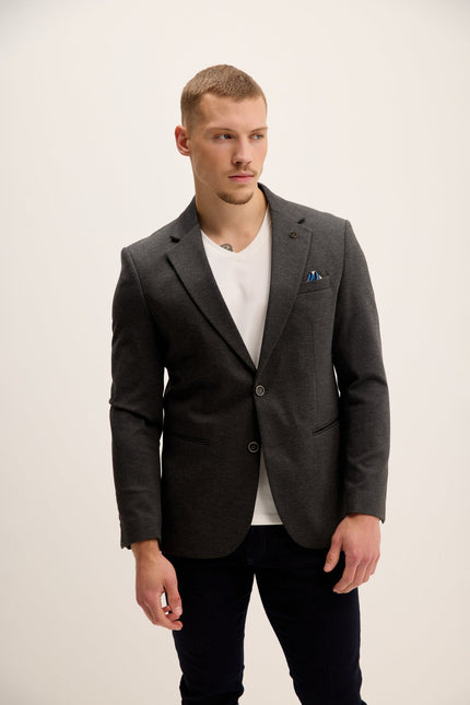 Men's Classic Fit Blazer - Anthracite | Ron Tomson