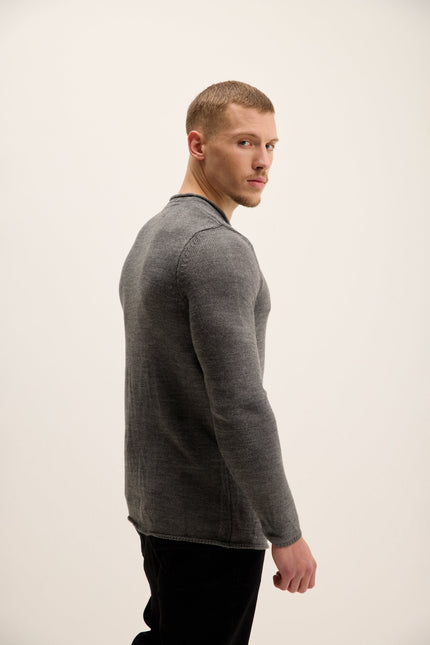 Men's Tube Soft Pullover Sweater - Anthracite | Ron Tomson