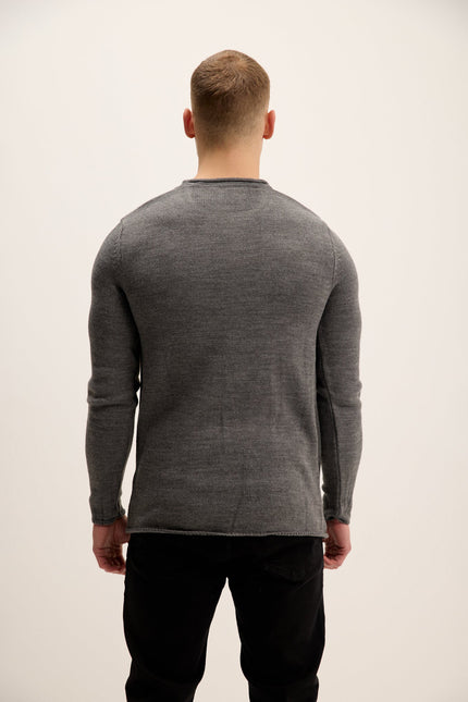 Men's Tube Soft Pullover Sweater - Anthracite | Ron Tomson