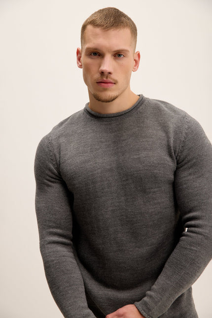 Men's Tube Soft Pullover Sweater - Anthracite | Ron Tomson