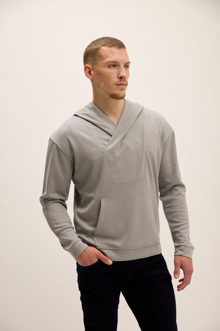 Men's Hooded Sweater - Grey | Ron Tomson