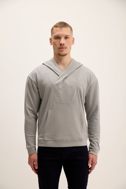Men's Hooded Sweater - Grey | Ron Tomson