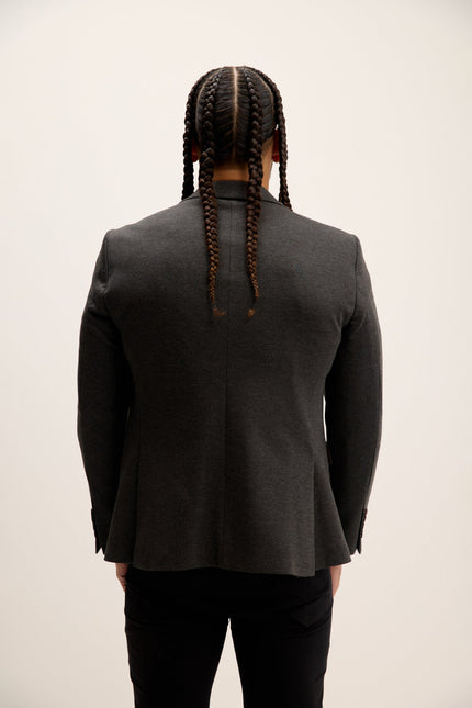 Men's Notch Lapel Blazer - Anthracite | Ron Tomson