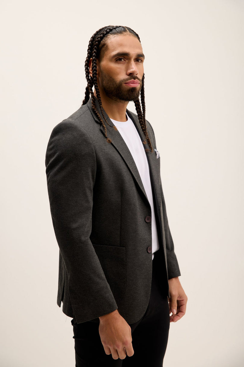 Men's Classic Fit Jetsetter Blazer - Anthracite | Ron Tomson