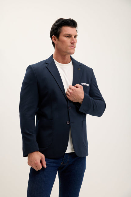 Men's Classic Fit Jetsetter Blazer - Navy | Ron Tomson