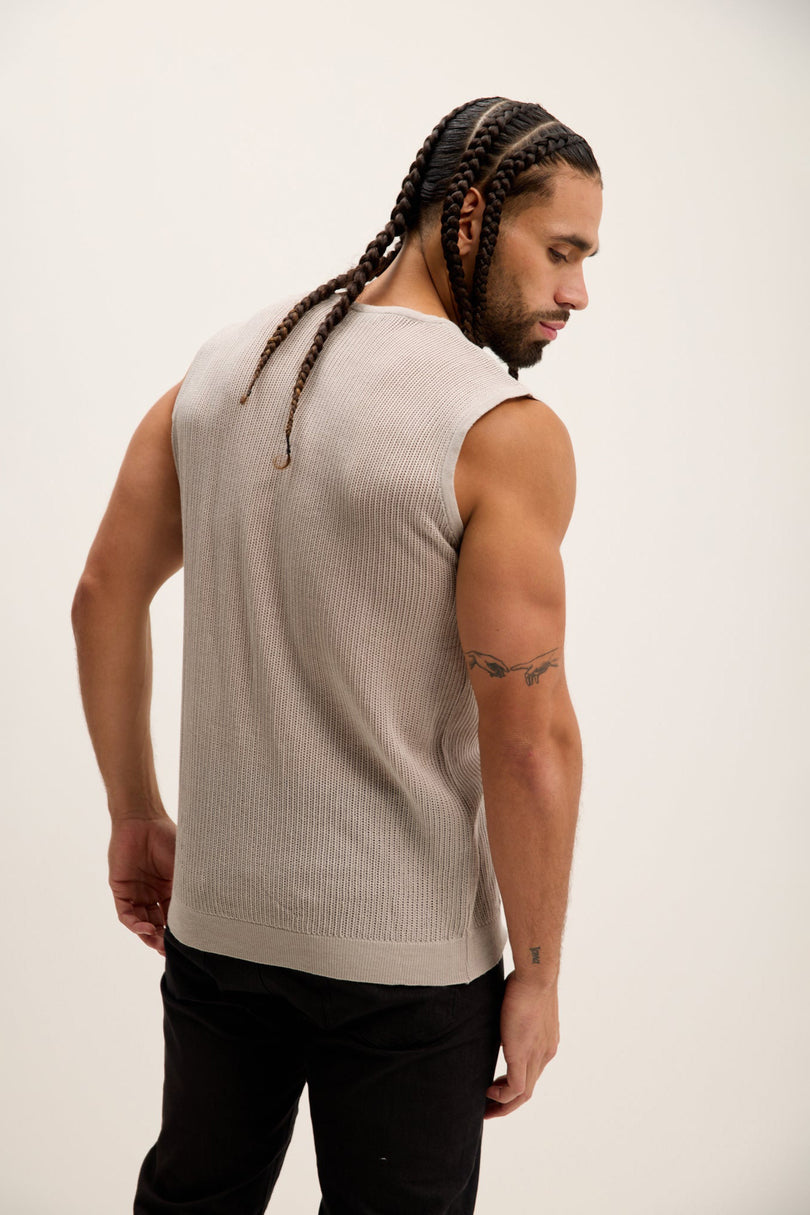 Men's Mesh Tank Top - Grey | Ron Tomson