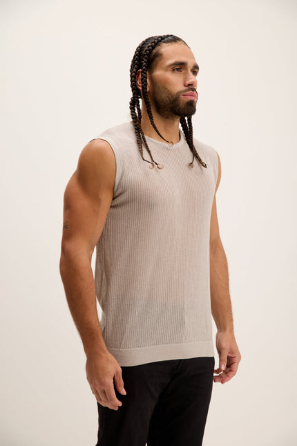 Men's Mesh Tank Top - Grey | Ron Tomson