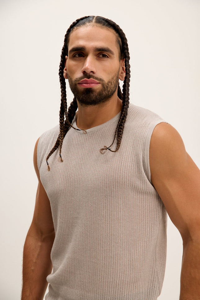 Mesh Tank Top - Grey