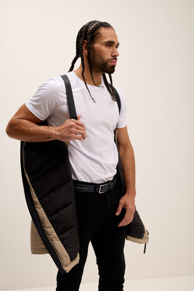 Men's Hooded Parka - Stone | Ron Tomson
