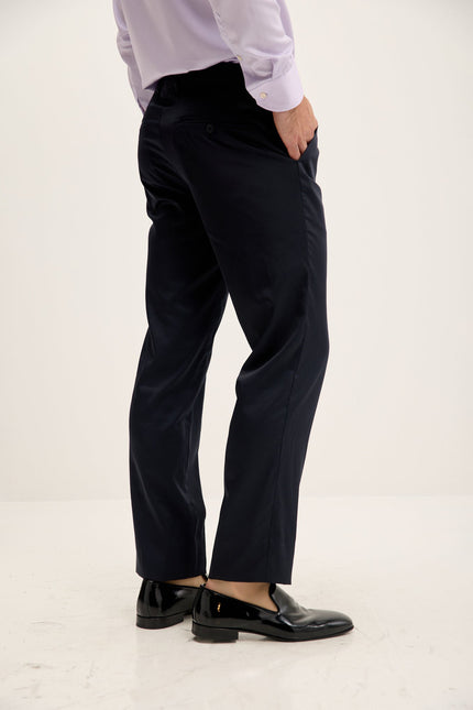 Men's Tailored Tuxedo Pants - Dark Navy | Ron Tomson