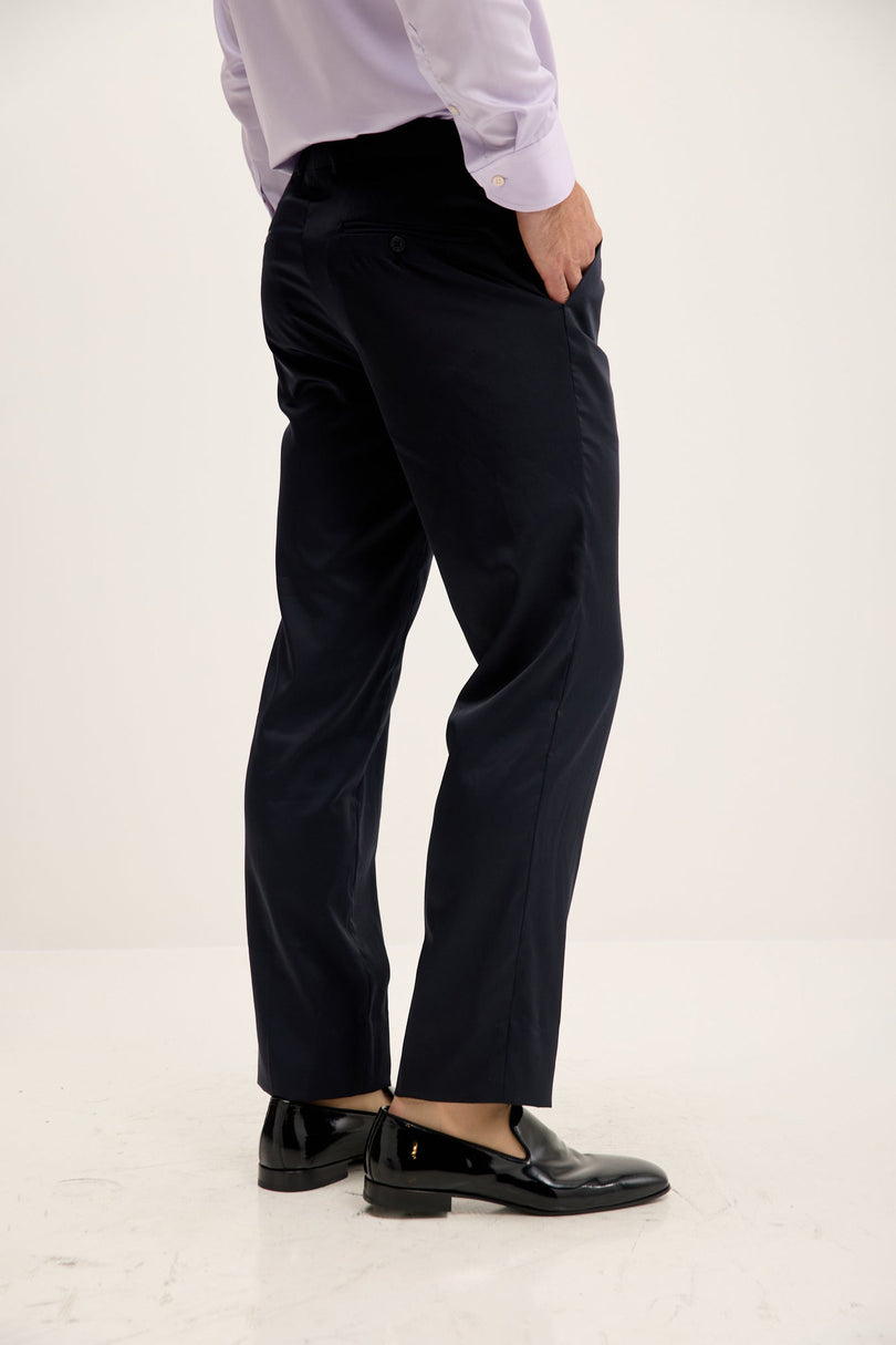 Men's Tailored Tuxedo Pants - Dark Navy | Ron Tomson
