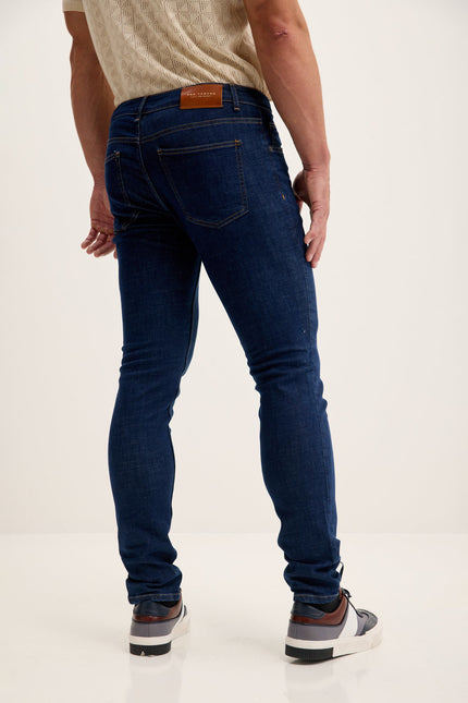Men's Slim Tapered Denim Jeans - Blue | Ron Tomson