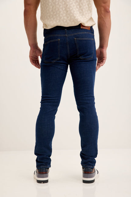 Men's Slim Tapered Denim Jeans - Blue | Ron Tomson
