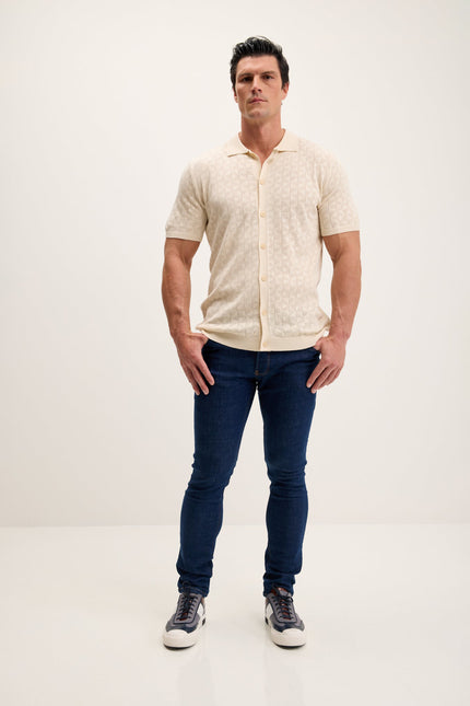 Men's Slim Tapered Denim Jeans - Blue | Ron Tomson