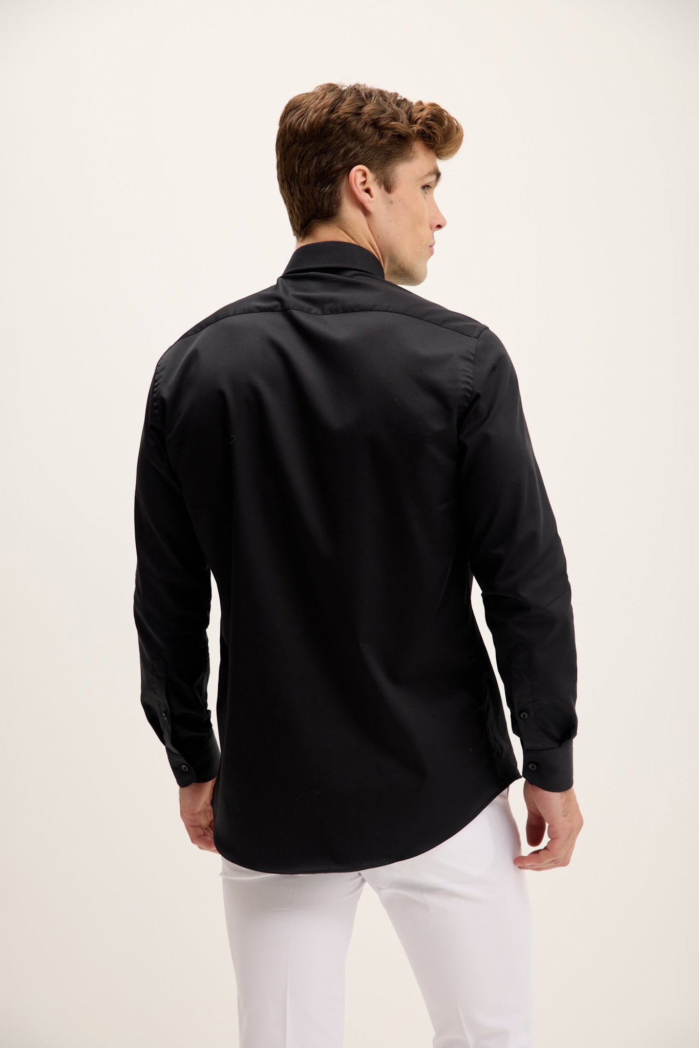 Pure Cotton Classic Collar Sateen Dress Shirt