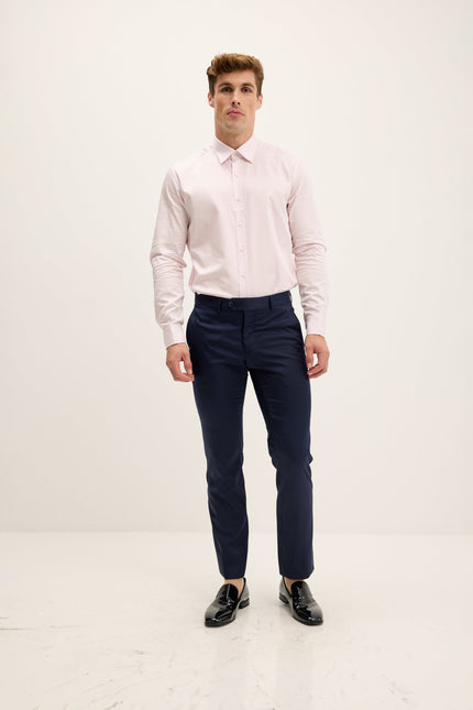 Men's Point Collar Dress Shirt - Light Pink | Ron Tomson
