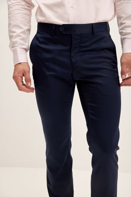 Men's Tailored Tuxedo Pants - Navy | Ron Tomson