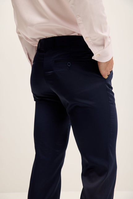 Men's Tailored Tuxedo Pants - Navy | Ron Tomson