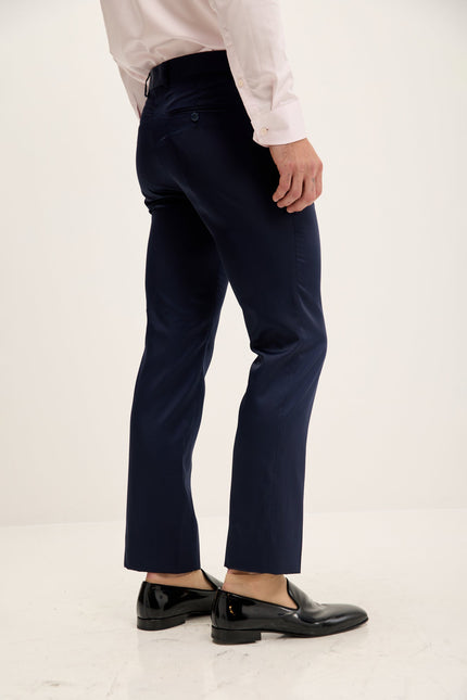 Men's Tailored Tuxedo Pants - Navy | Ron Tomson