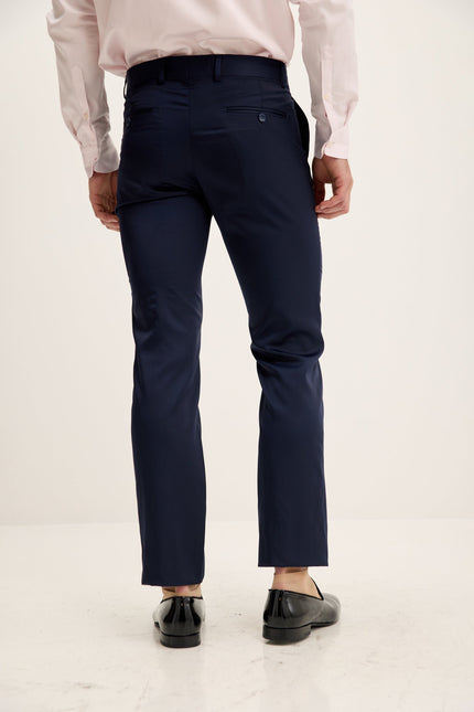 Men's Tailored Tuxedo Pants - Navy | Ron Tomson