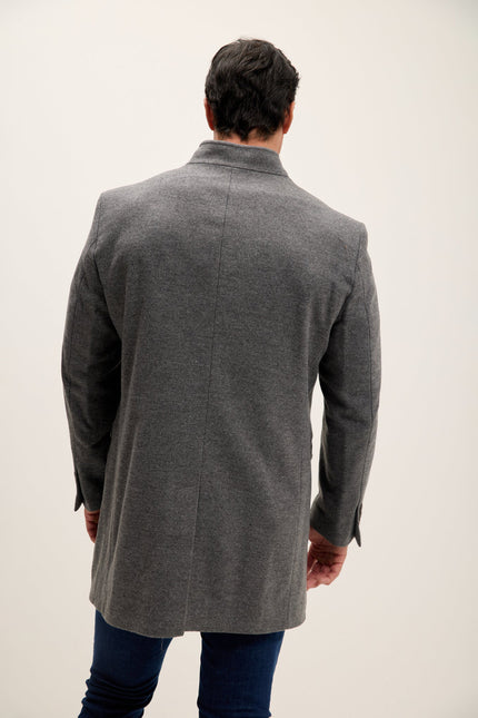 Men's Wool Blend Peacoat - Anthracite | Ron Tomson