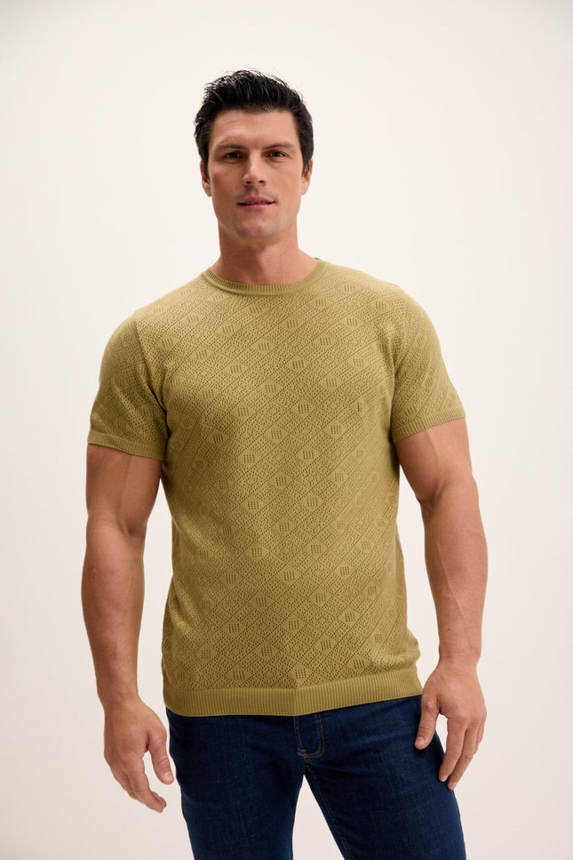 Crochet Knit Top - Light Green