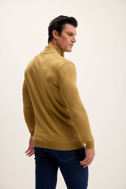 Men's Mock-Neck Sweater - Mustard | Ron Tomson